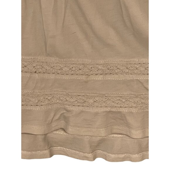 Cupio Embroidered Boho Top With Floral Design Size XL White Peasant Short Sleeve - Picture 6 of 16